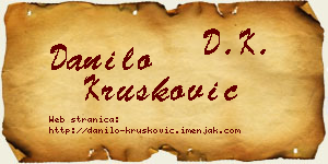 Danilo Krušković vizit kartica